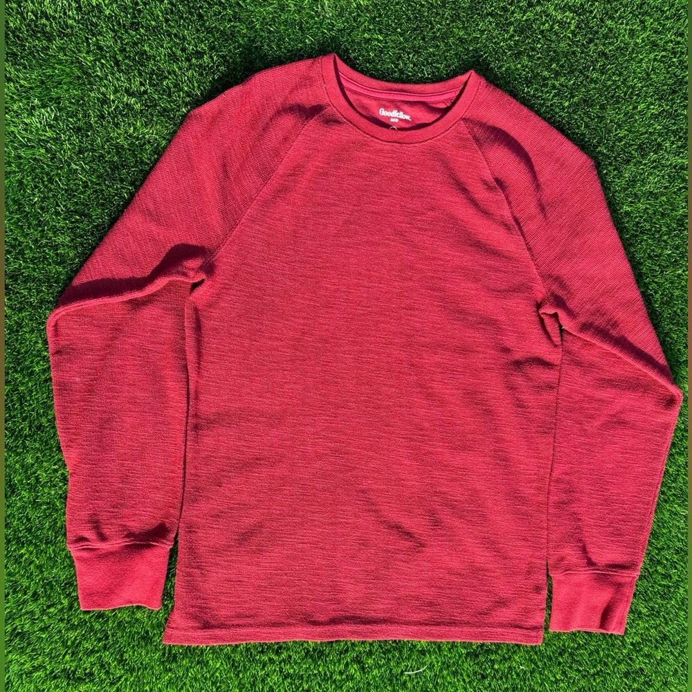 Red Vintage Long Sleeve Shirt